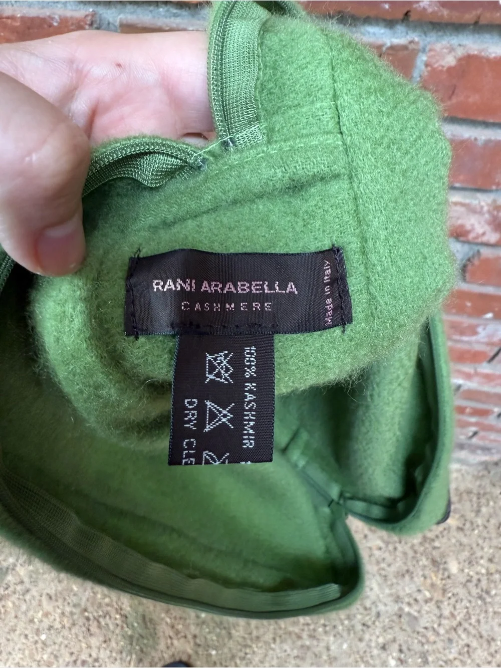 Rani Arabella 100% Cashmere Throw with Dark Brown Suede Trim